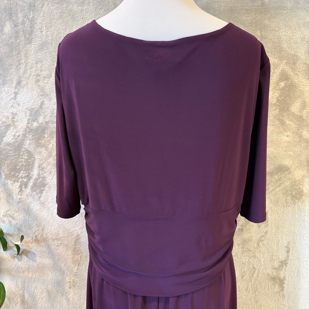 Chaps Elegant Formal Stretch Ruched Wmn’s Dress Sz XL - Picture 6 of 10